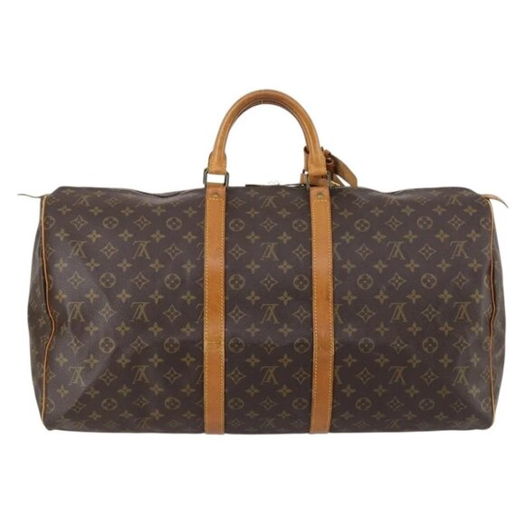 LOUIS VUITTON Monogram Keepall 55 Boston Bag M41424 LV Auth 145141 - Picture 2 of 16